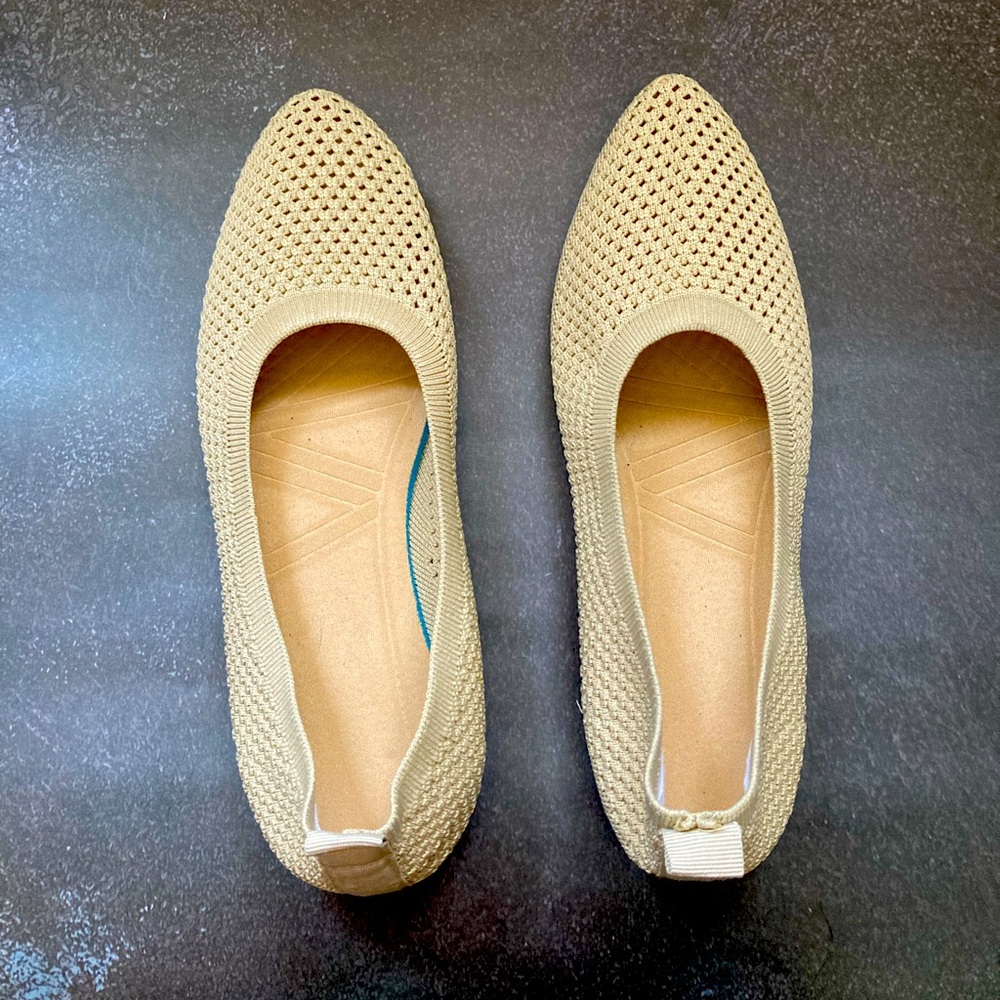 Knit ballet boat shoe